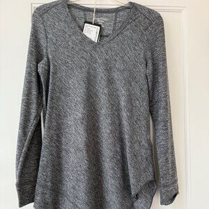ExOfficio Wanderlux V-neck Tunic  NWT! Soft gray! Flattering Asymmetrical, XS